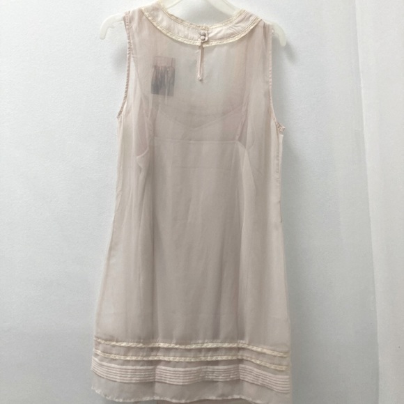 Pins and needles cream chiffon dress with slip size medium - Picture 8 of 10